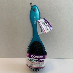 Conair Color Vibes Teal Hair Brush Everyday Stylers NWT